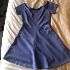 Periwinkle off shoulder dress